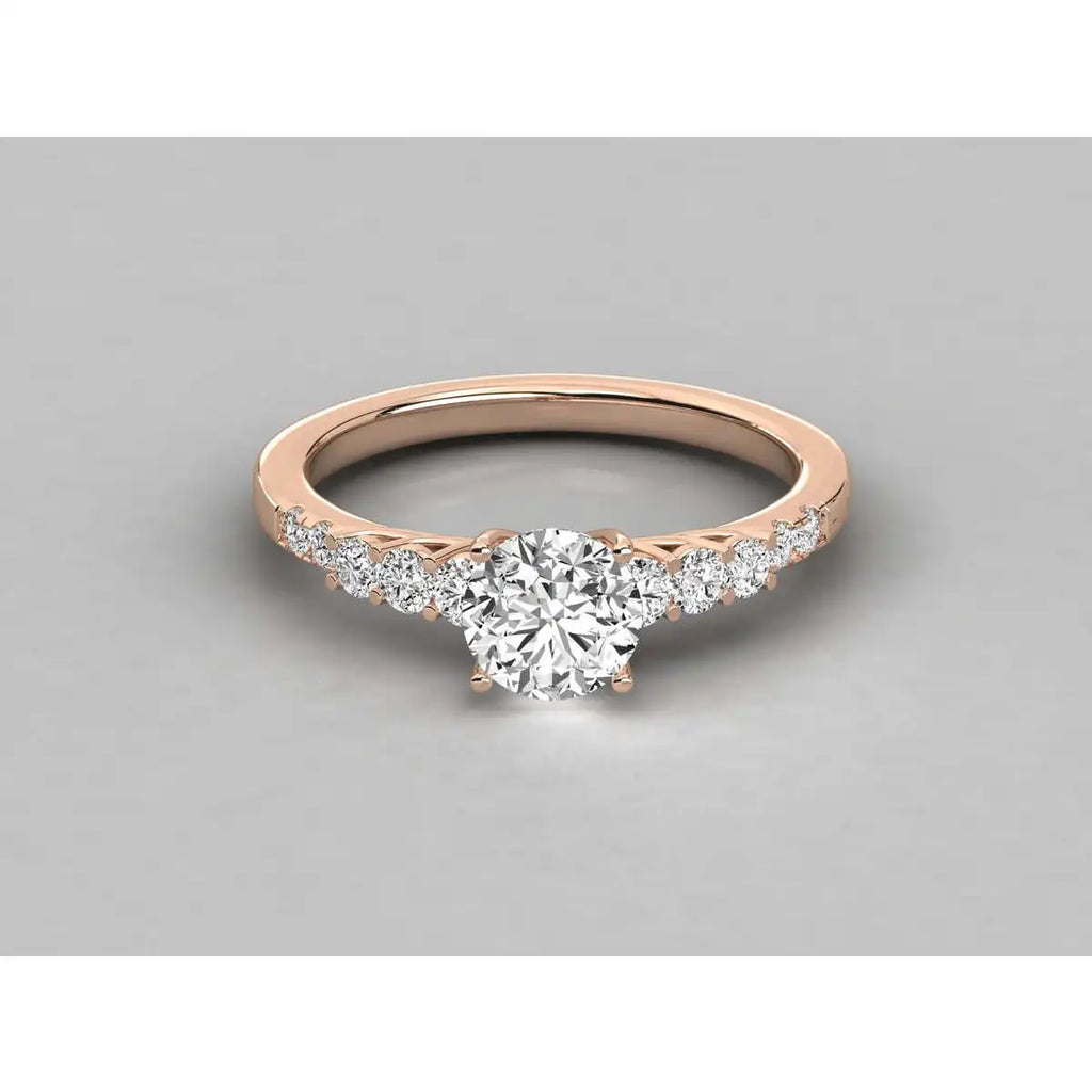 Pure Luxury: 10K Solid Gold Brilliant Cut Ring
