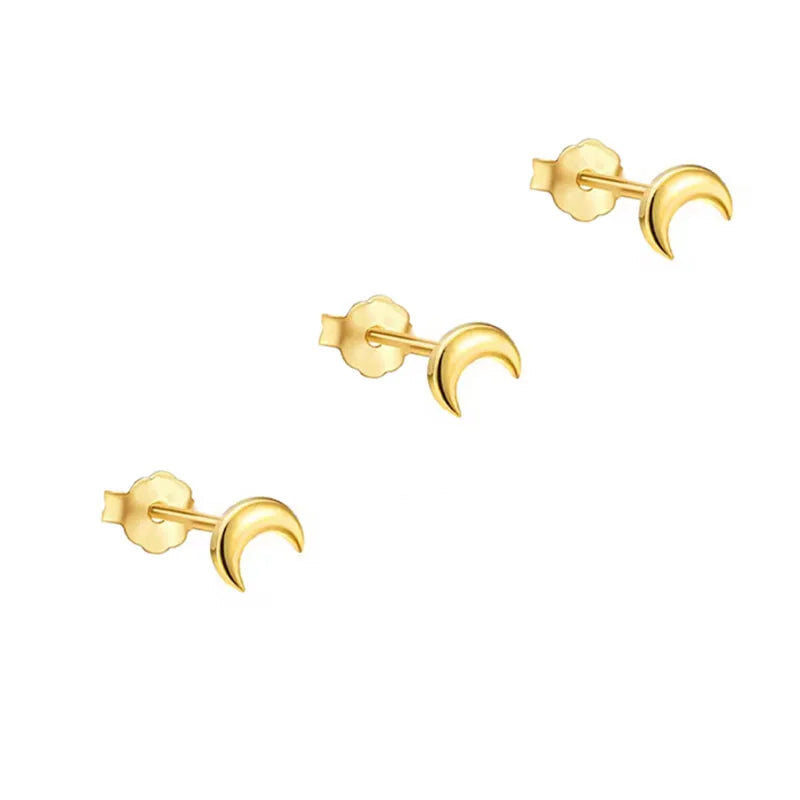 Smooth Love Butterfly Back Stud Earrings 14K Gold Plated Heart