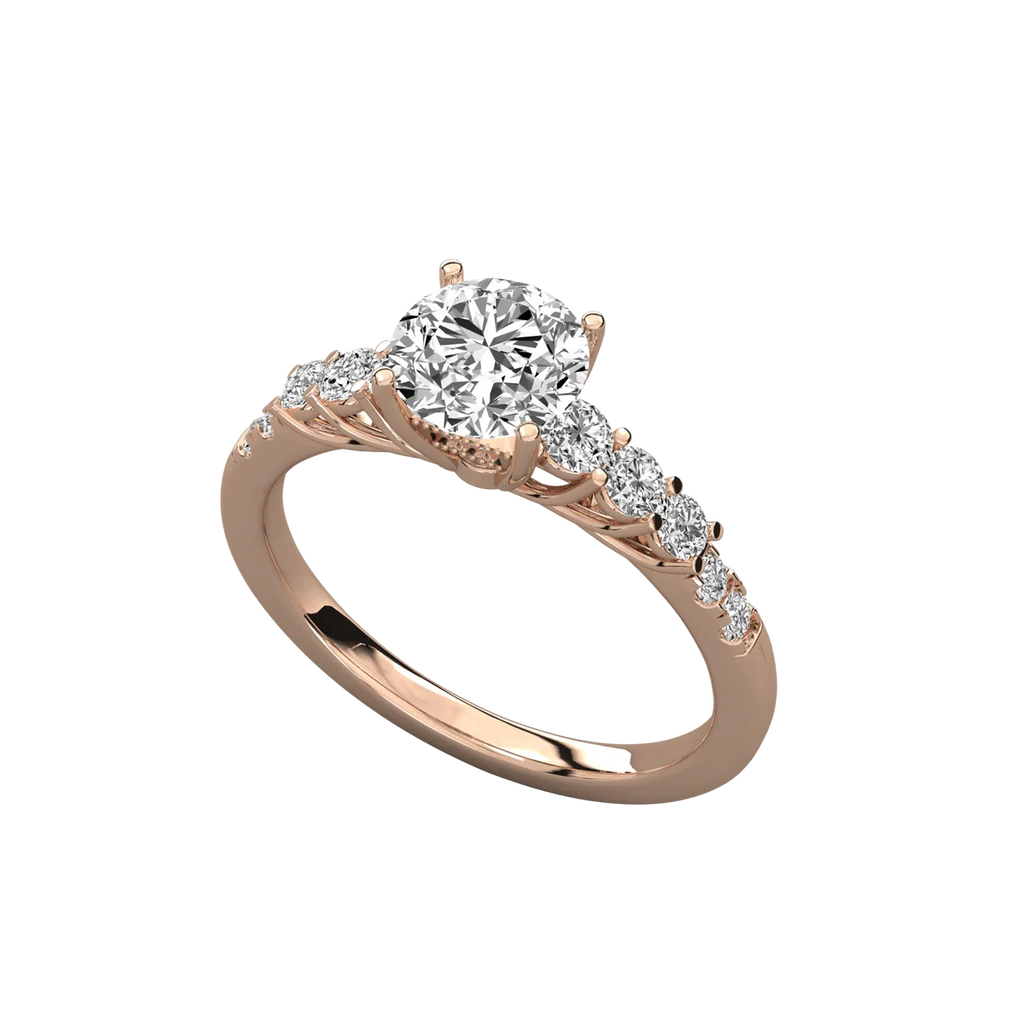Pure Luxury: 10K Solid Gold Brilliant Cut Ring