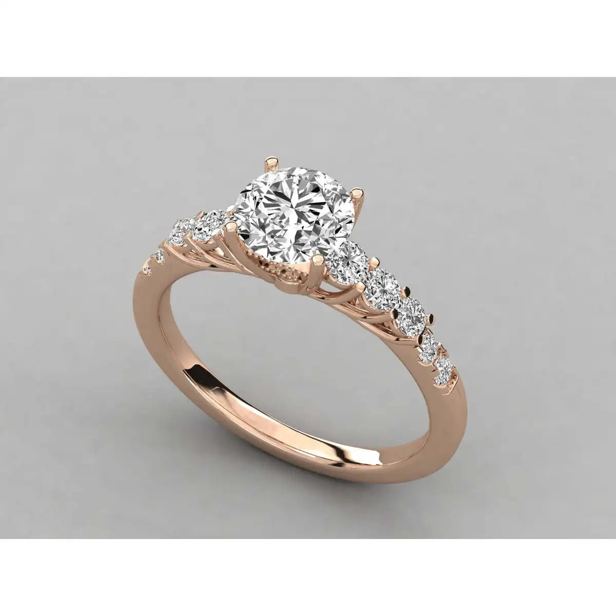 Pure Luxury: 10K Solid Gold Brilliant Cut Ring