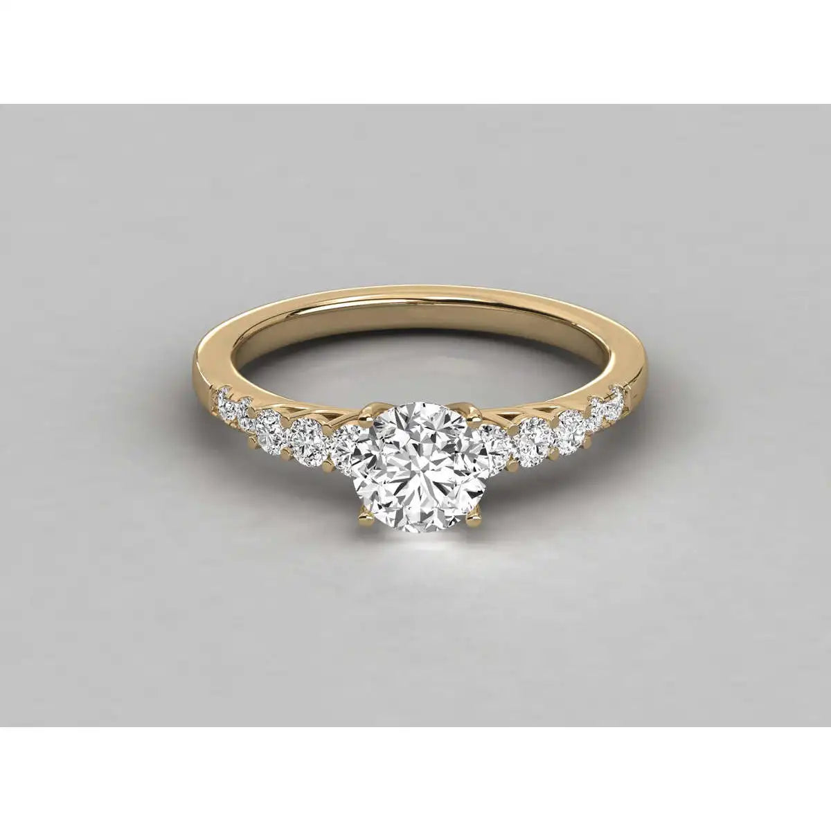 Pure Luxury: 10K Solid Gold Brilliant Cut Ring