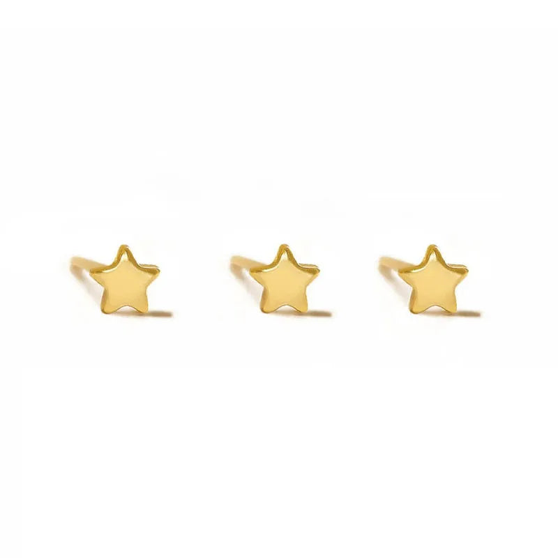Smooth Love Butterfly Back Stud Earrings 14K Gold Plated Heart