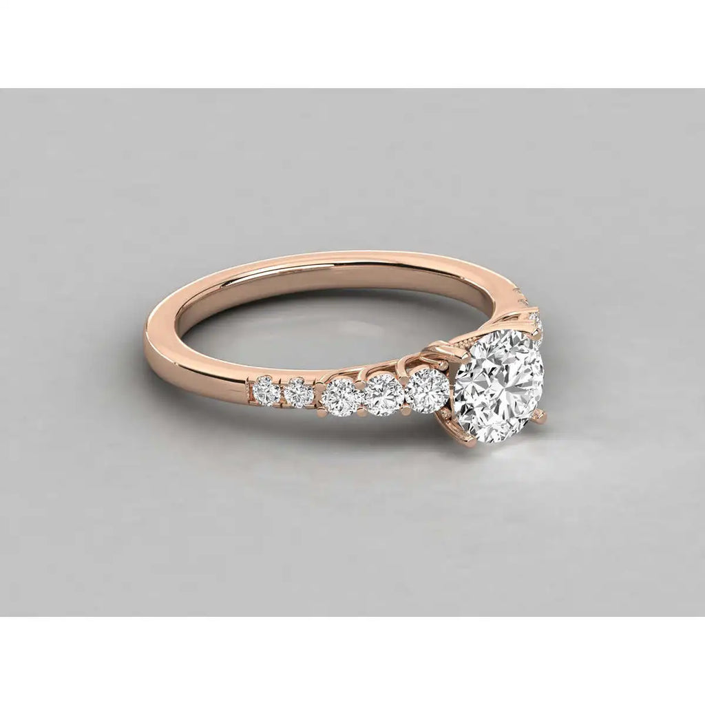 Pure Luxury: 10K Solid Gold Brilliant Cut Ring