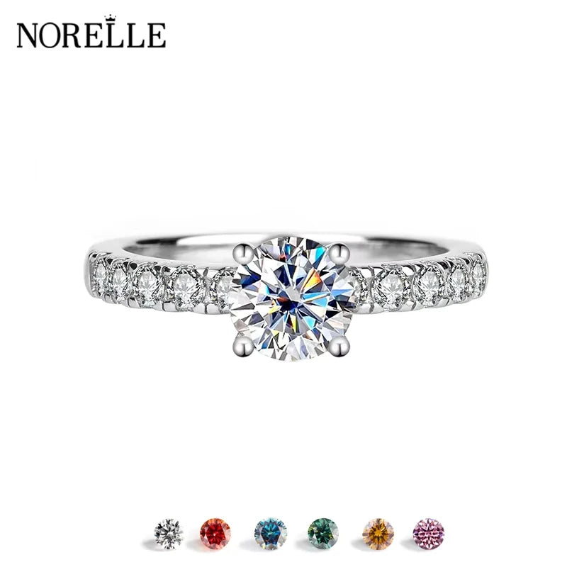 Round Cut Moissanite Statement Ring in Premium Stainless Steel