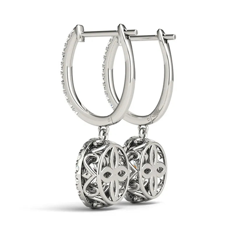 Royal Halo Drop Earrings