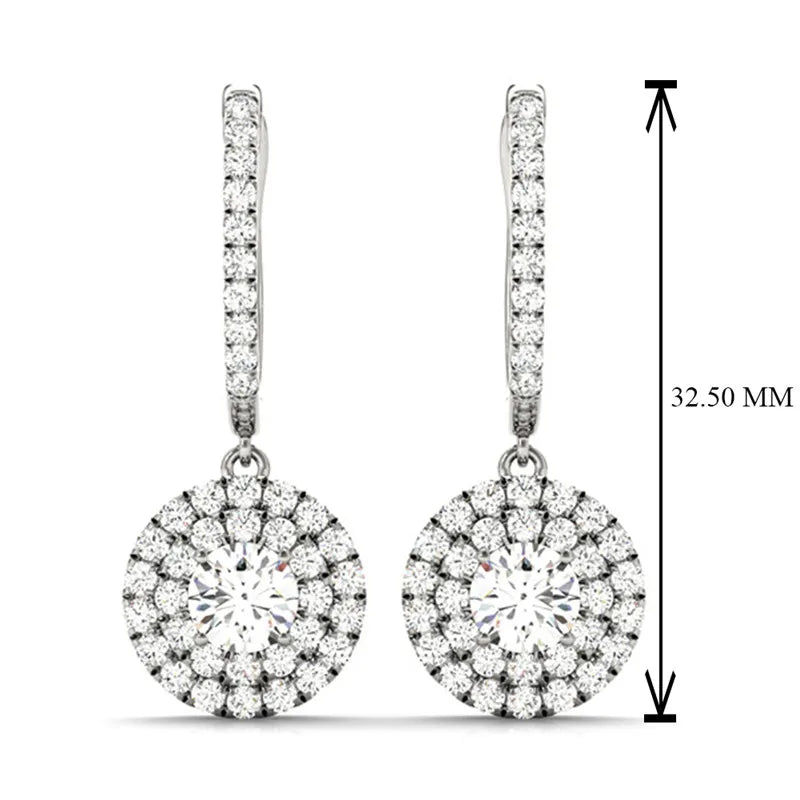 Royal Halo Drop Earrings