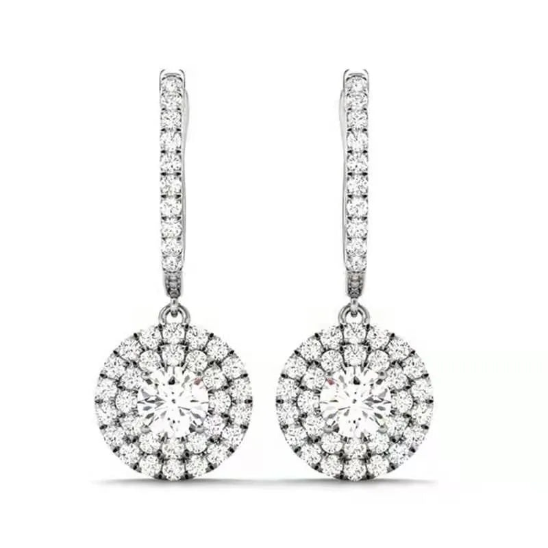 Royal Halo Drop Earrings