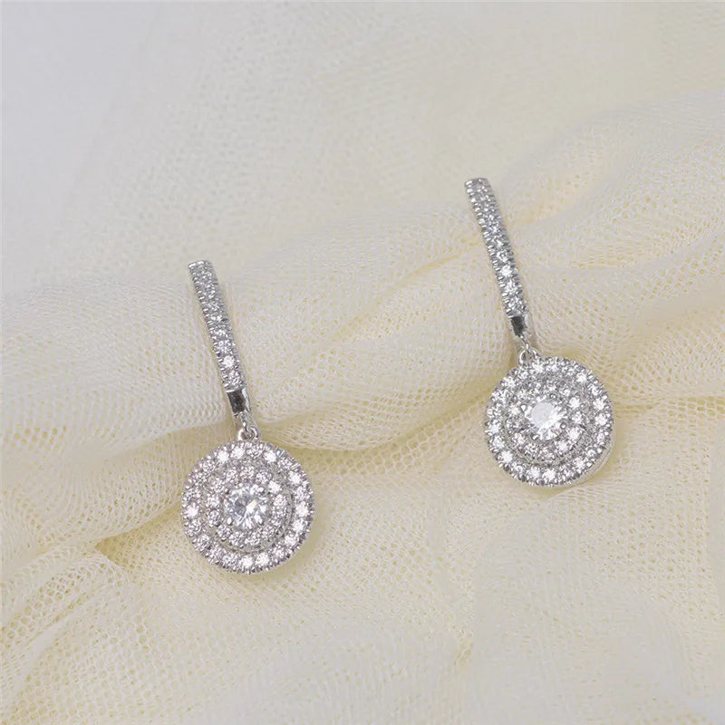 Royal Halo Drop Earrings
