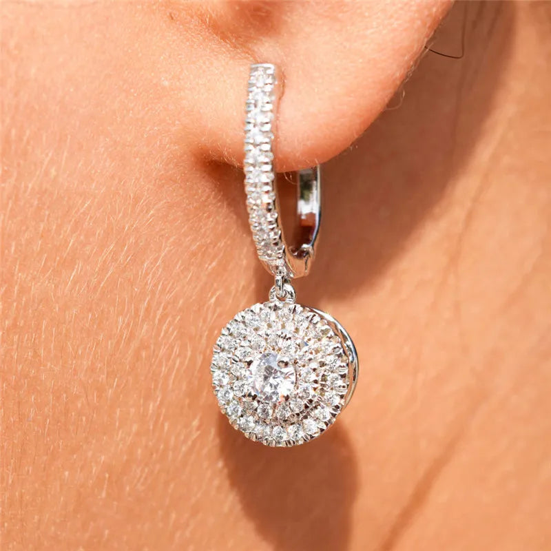 Royal Halo Drop Earrings