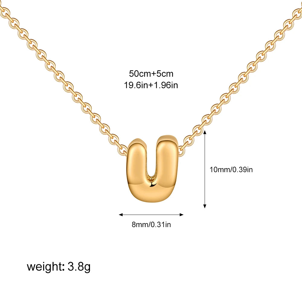 Custom Bubble Letter Necklace
