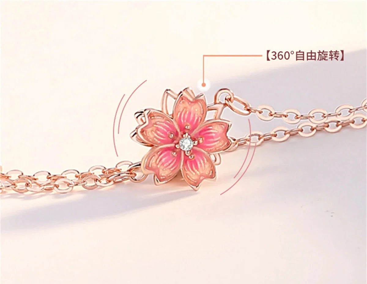 Rotating Peach Blossom Bracelet