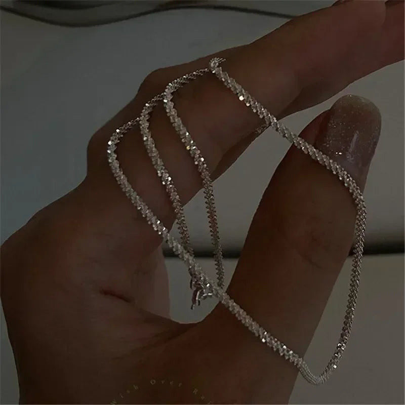 Dainty Sparkling Clavicle Chain