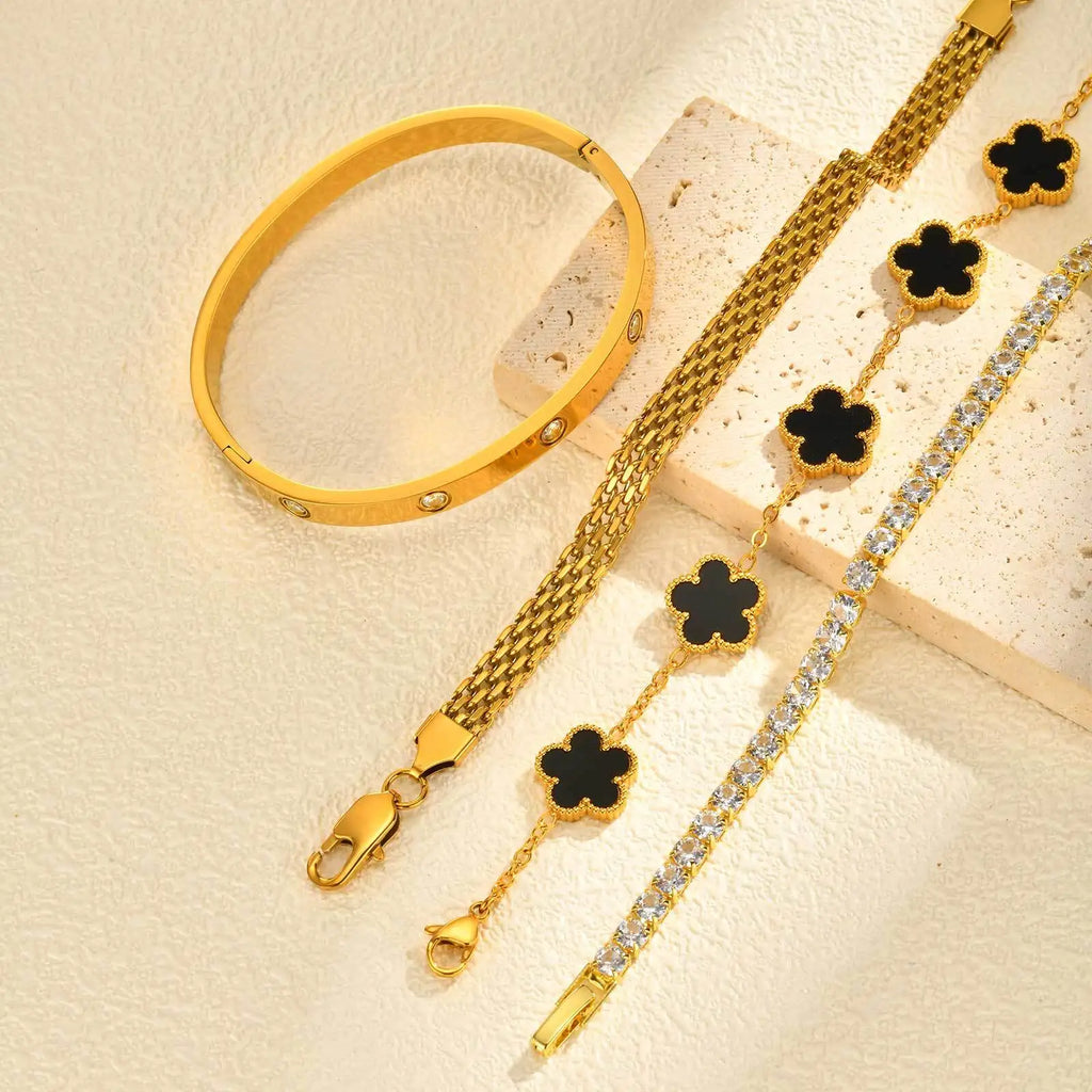 Aura Layered Bangle Set