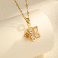 Sparkling Rotating Floral Pendant