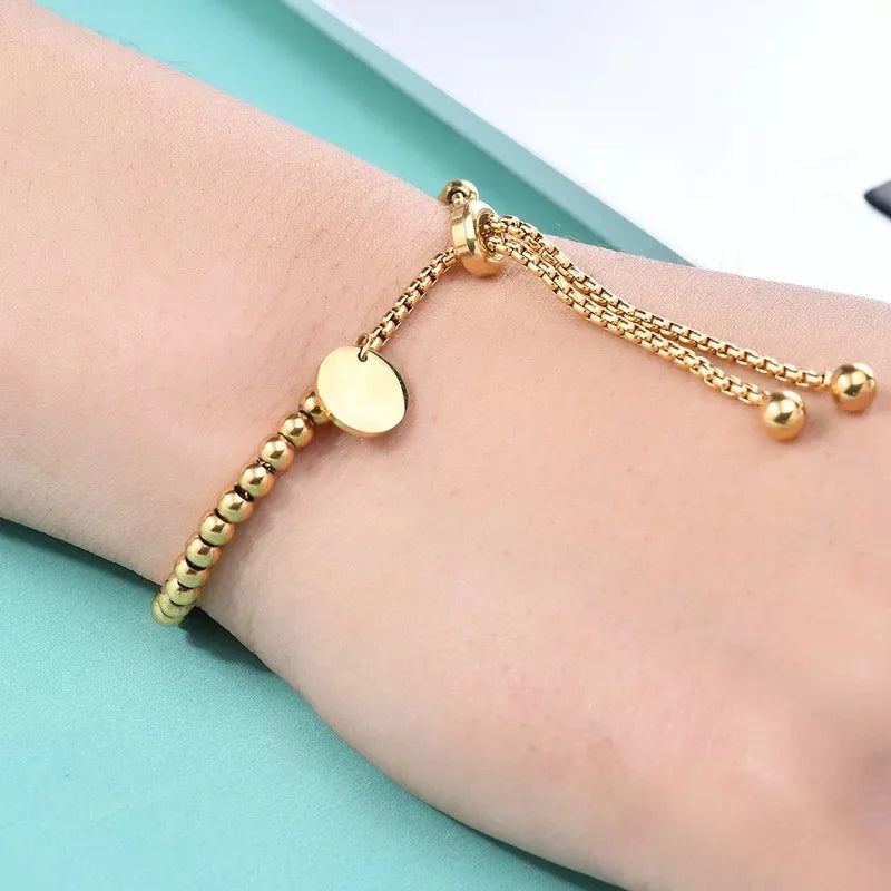 Golden Orb Adjustable Bracelet