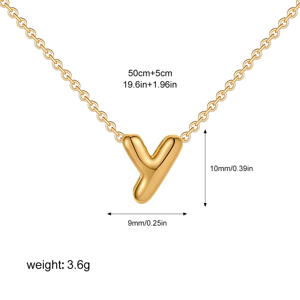 Custom Bubble Letter Necklace