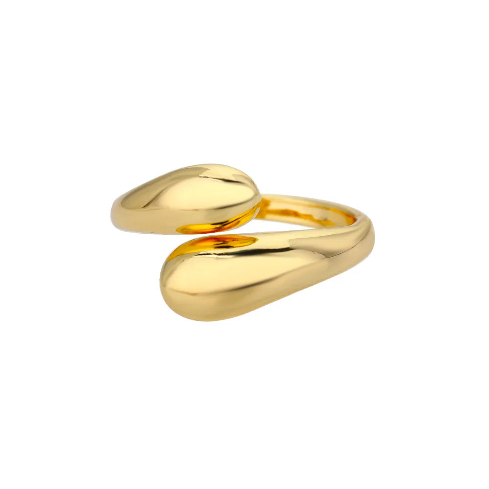 Stainless Steel Rings Open Gold Color