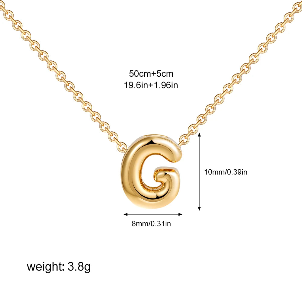 Custom Bubble Letter Necklace