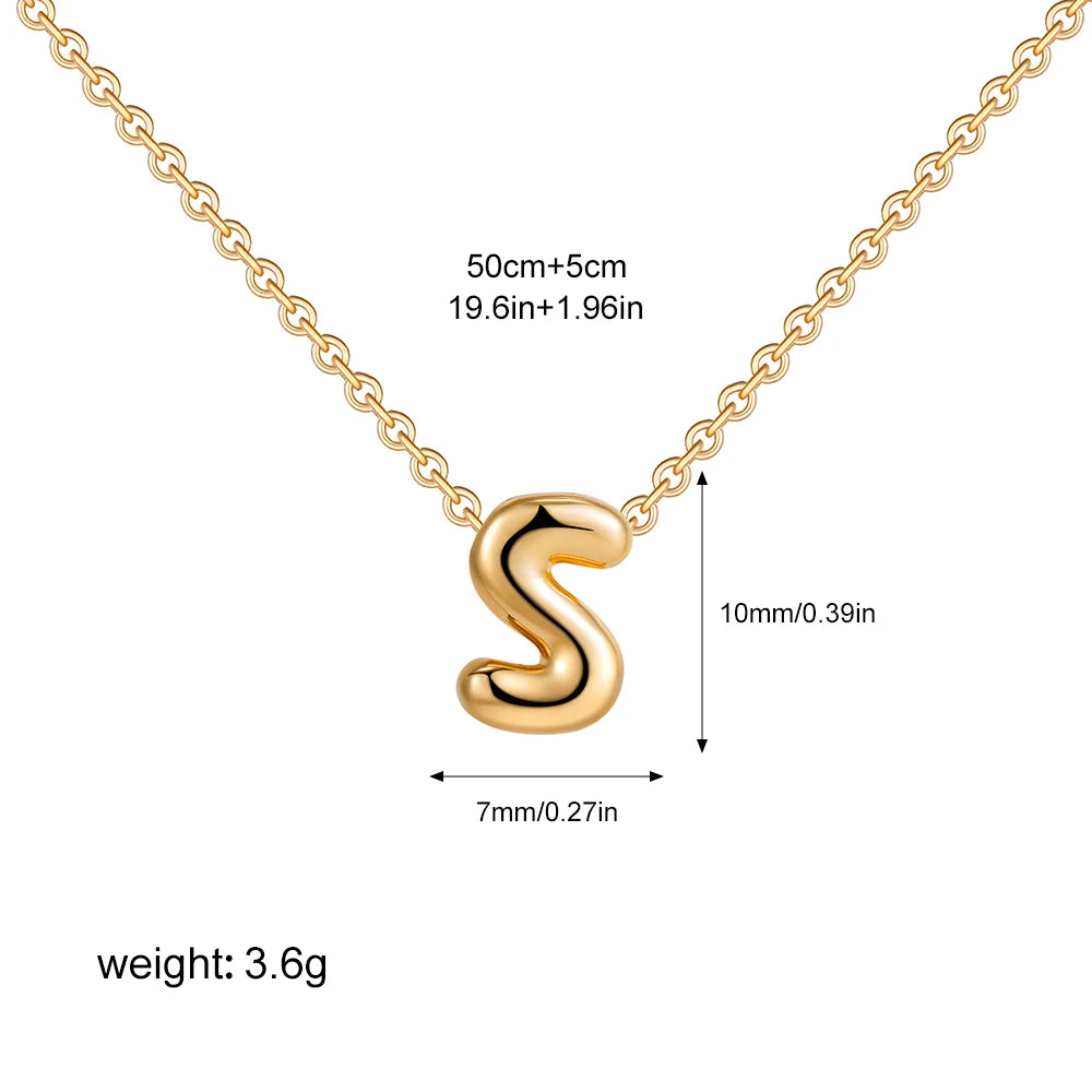 Custom Bubble Letter Necklace
