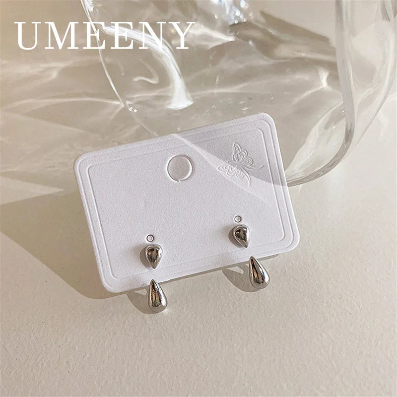 Charm 925 Sterling Silver / 18K Gold Simple Teardrop Earrings