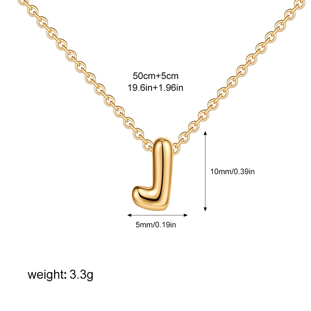 Custom Bubble Letter Necklace