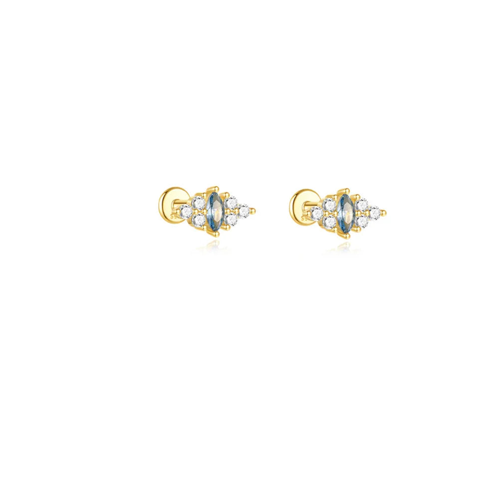 Emerald-Cut Drop Earrings in 14K Gold Over Sterling Silve