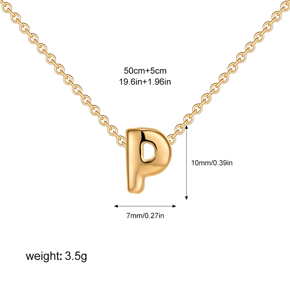Custom Bubble Letter Necklace
