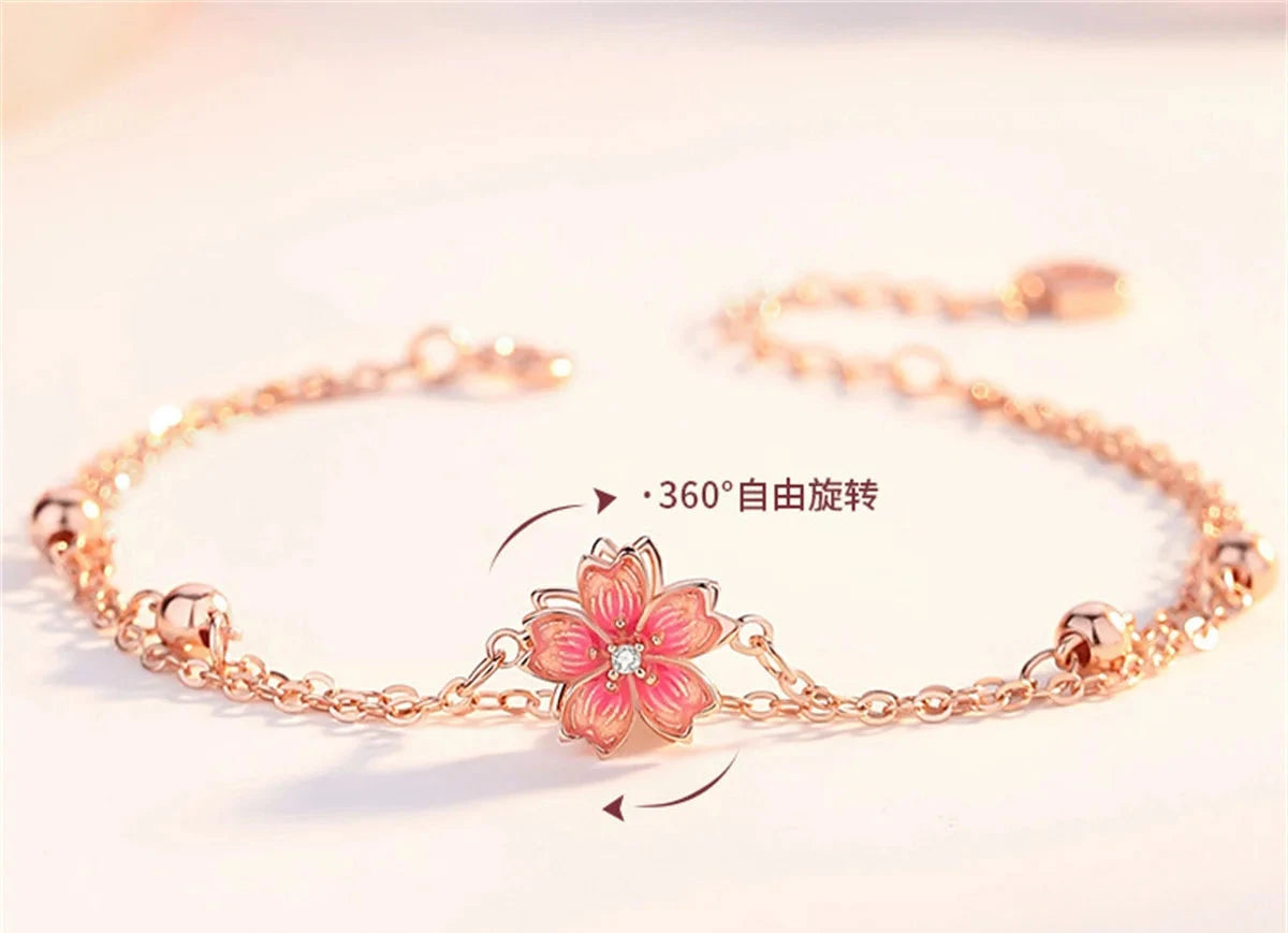Rotating Peach Blossom Bracelet