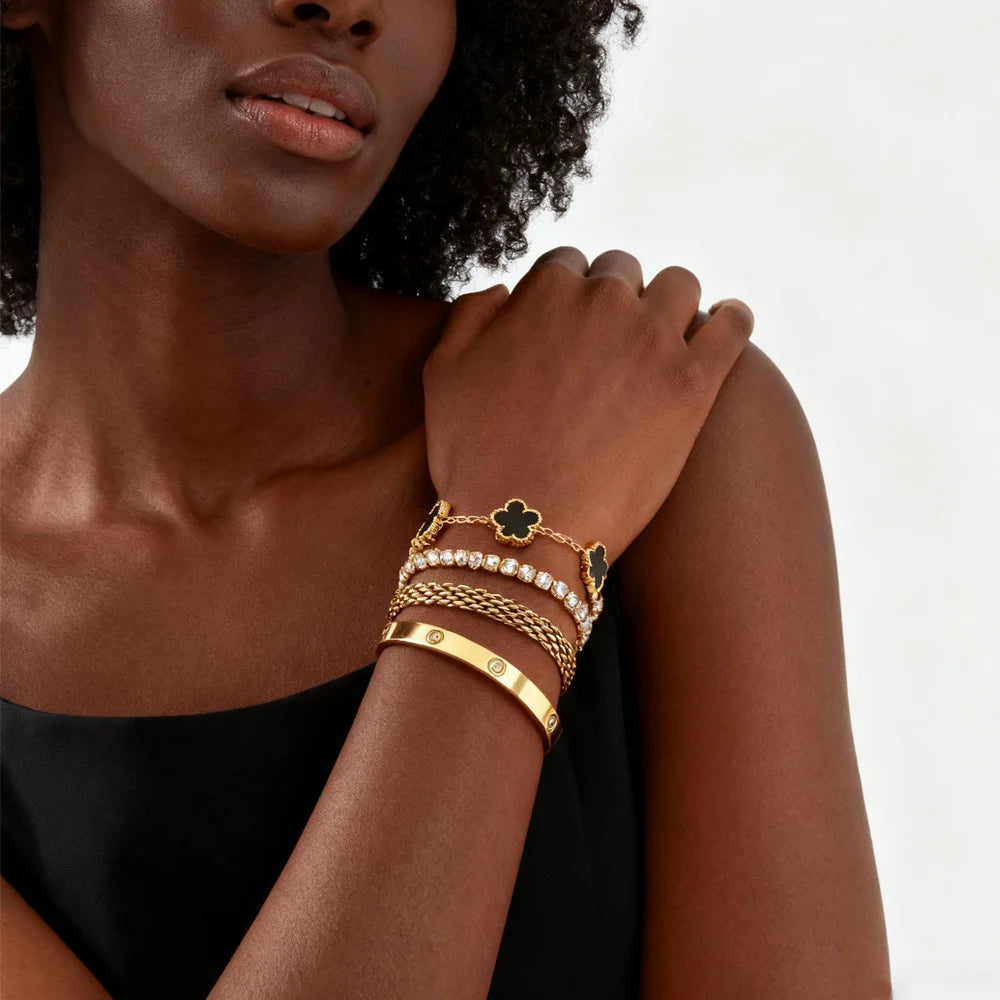 Aura Layered Bangle Set