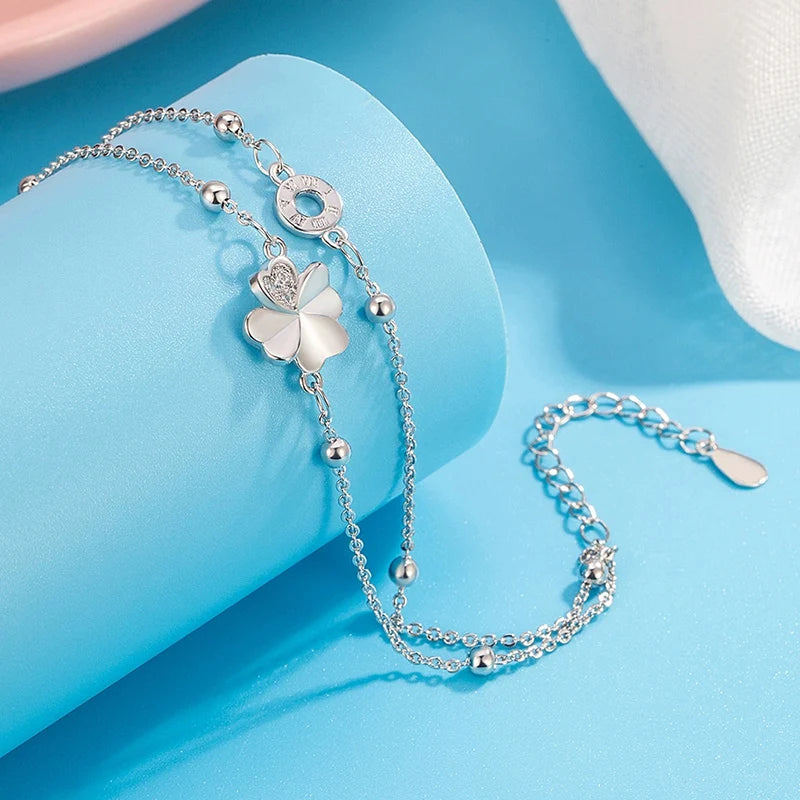 Amour Clover Silver Bracelet