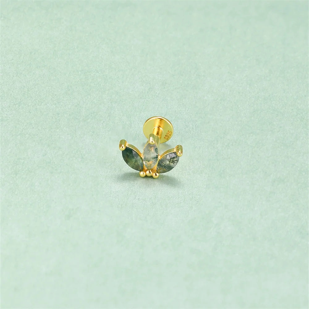 Emerald-Cut Drop Earrings in 14K Gold Over Sterling Silve