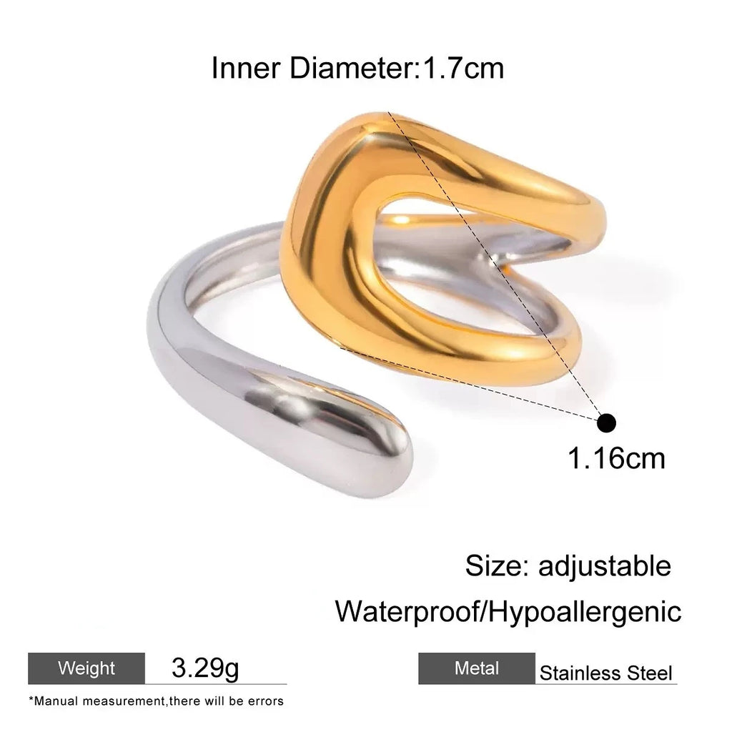 18k Gold Plated Artisan Wave Ring