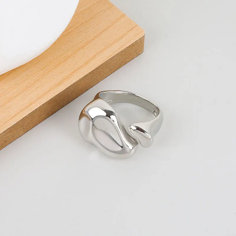 New Adjustable Colorful Drip Glaze Ring