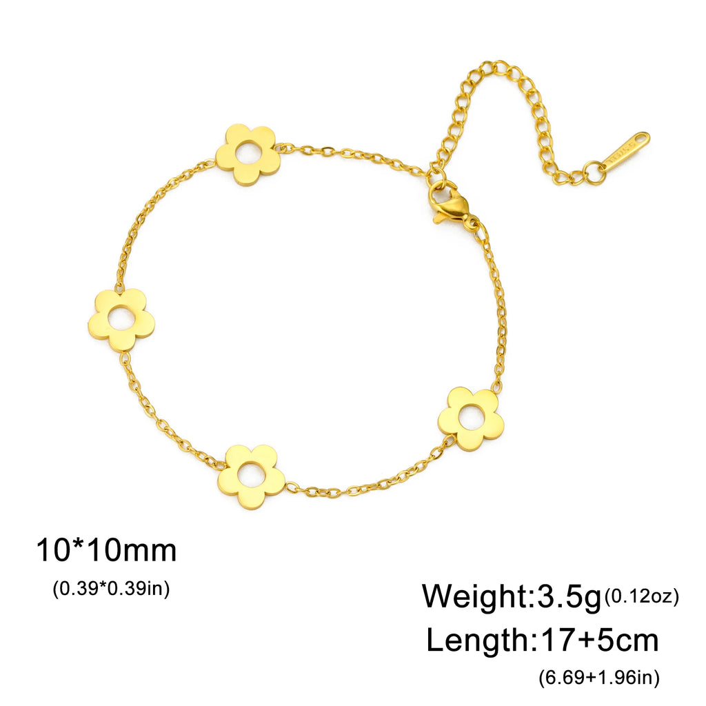 Petal & Chain Dainty Bracelet