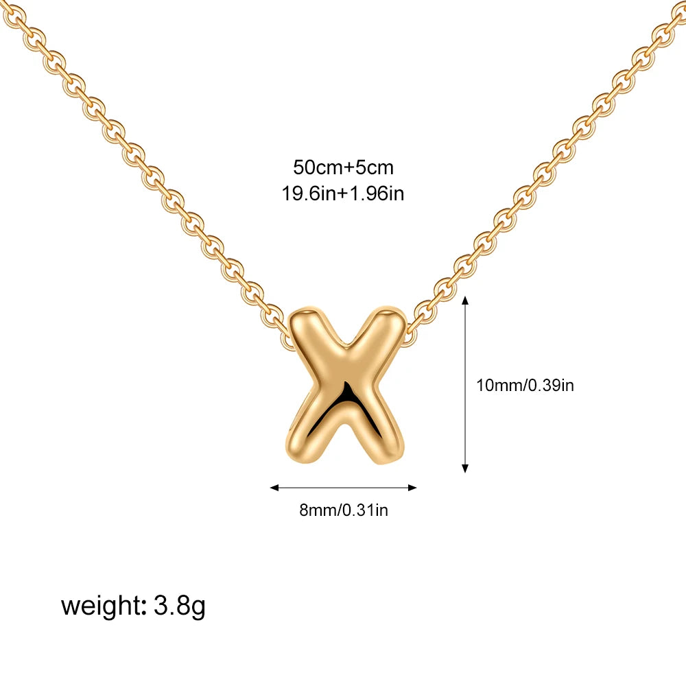 Custom Bubble Letter Necklace