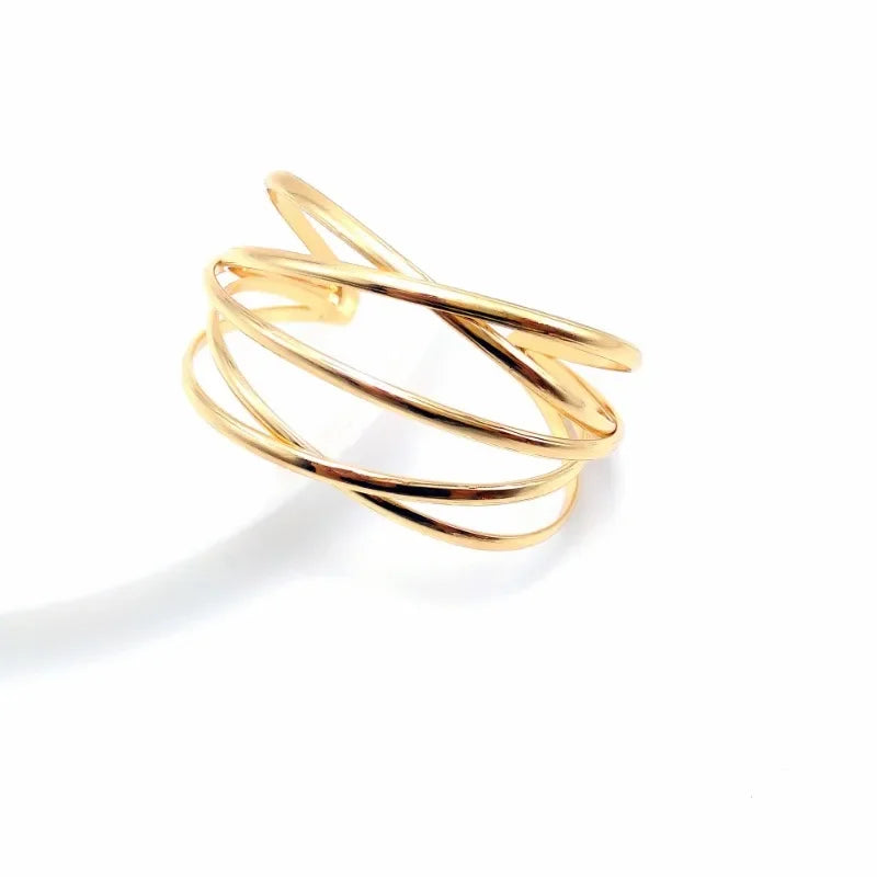 The Muse Hammered Gold Cuff