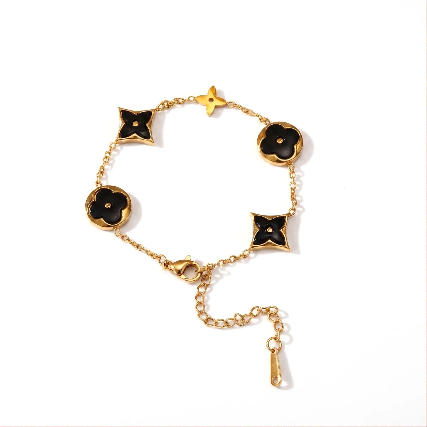 Pulsera Trébol Noir 18k
