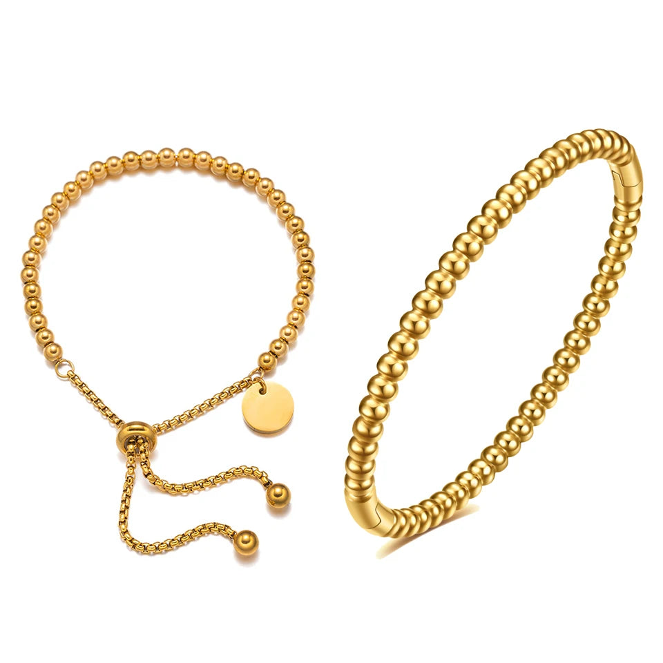 Golden Orb Adjustable Bracelet
