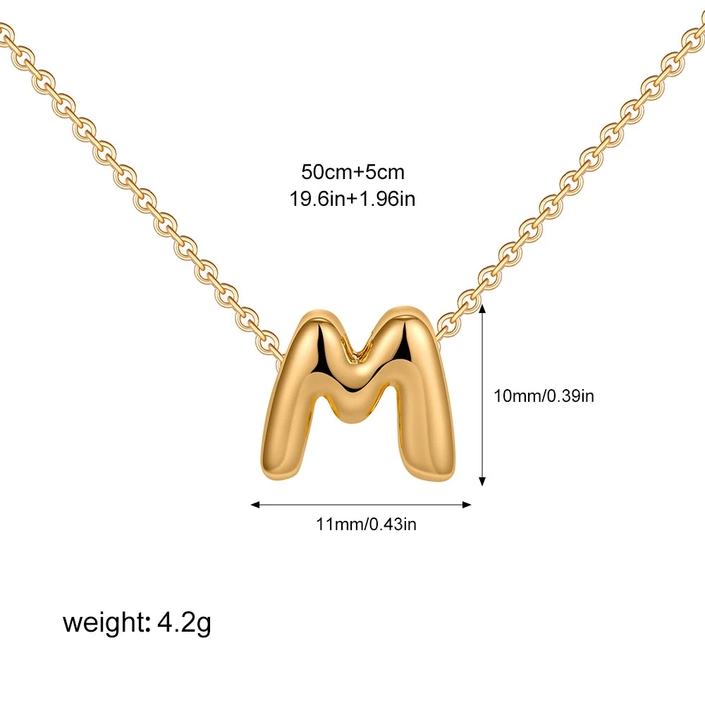 Custom Bubble Letter Necklace