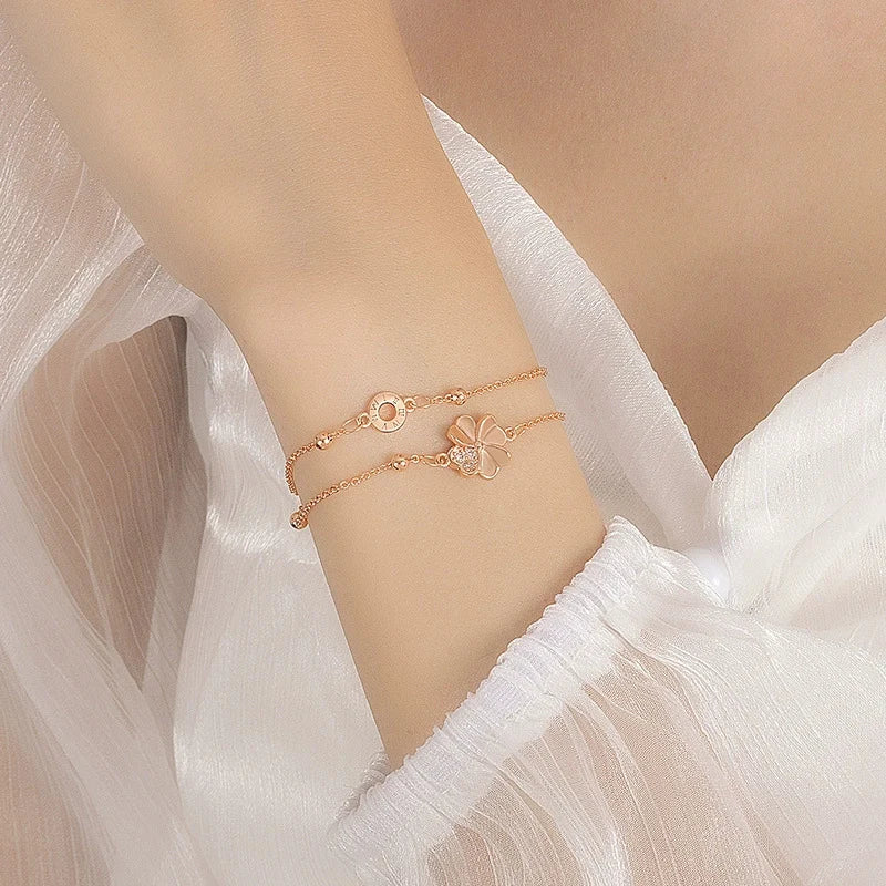 Amour Clover Silver Bracelet
