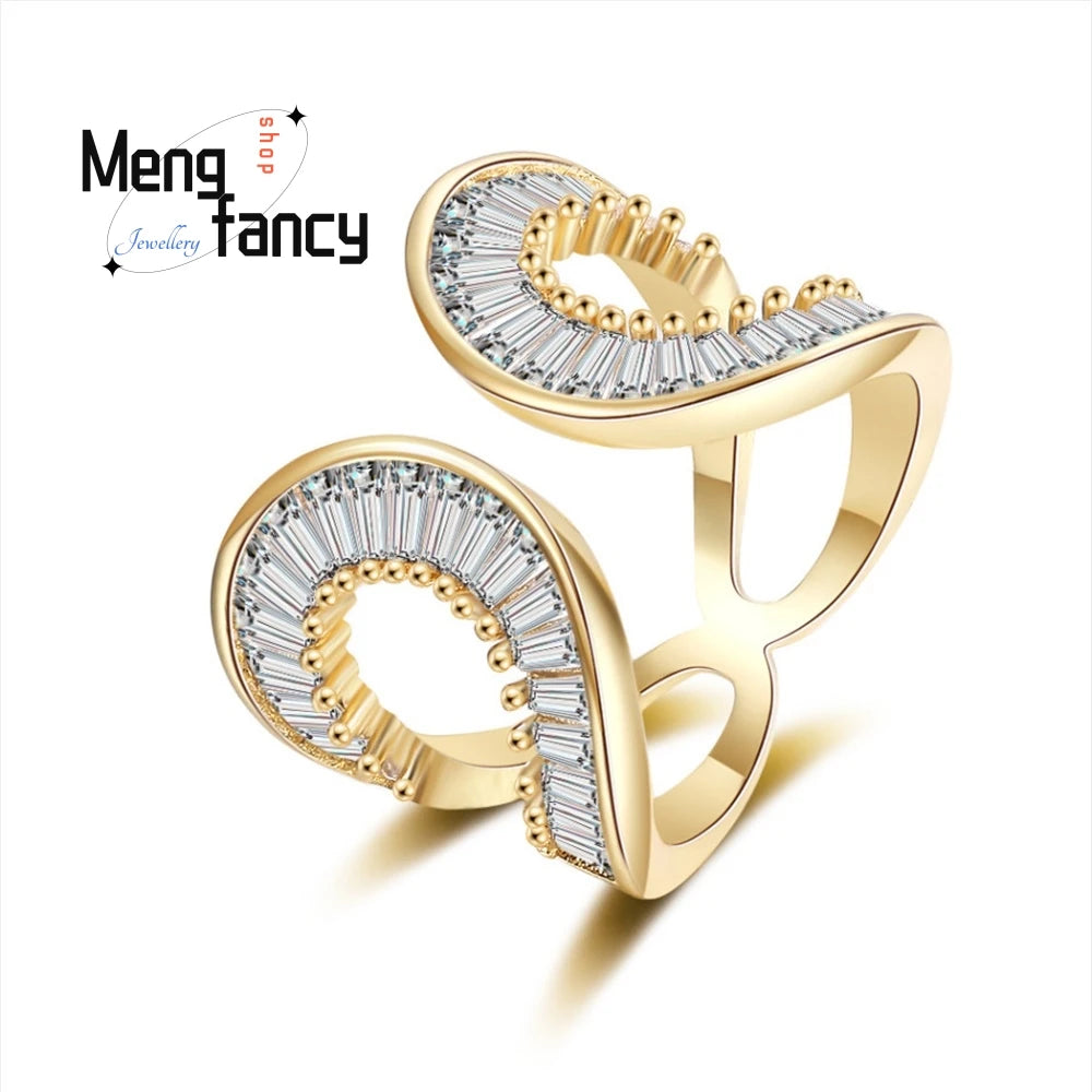 Luxe Muse Baguette-Cut Wave
Ring