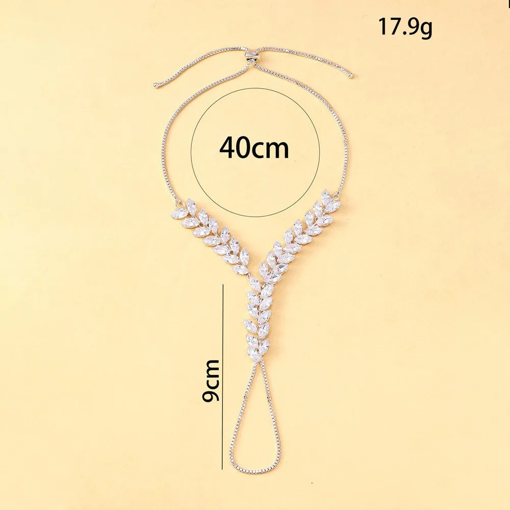 Glow Leaf Ring-Bracelet