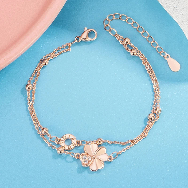 Amour Clover Silver Bracelet