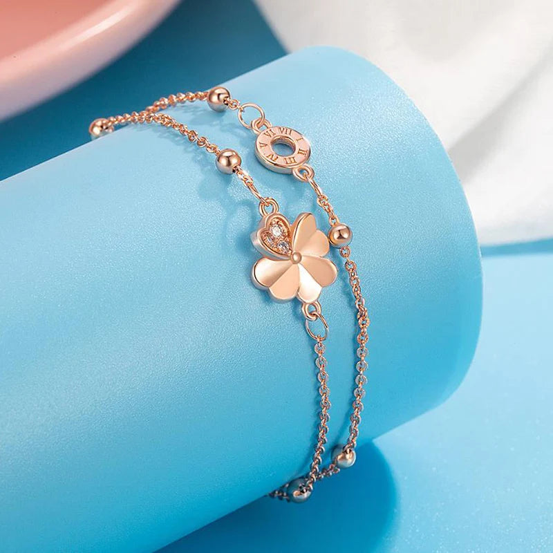 Amour Clover Silver Bracelet