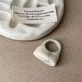 HANGZHI Irregular Wide Large Chunky Rings