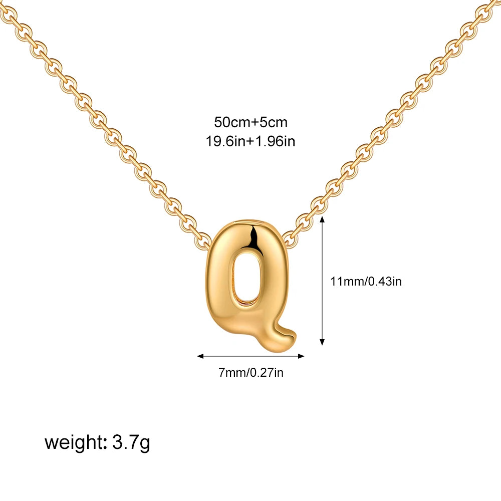Custom Bubble Letter Necklace