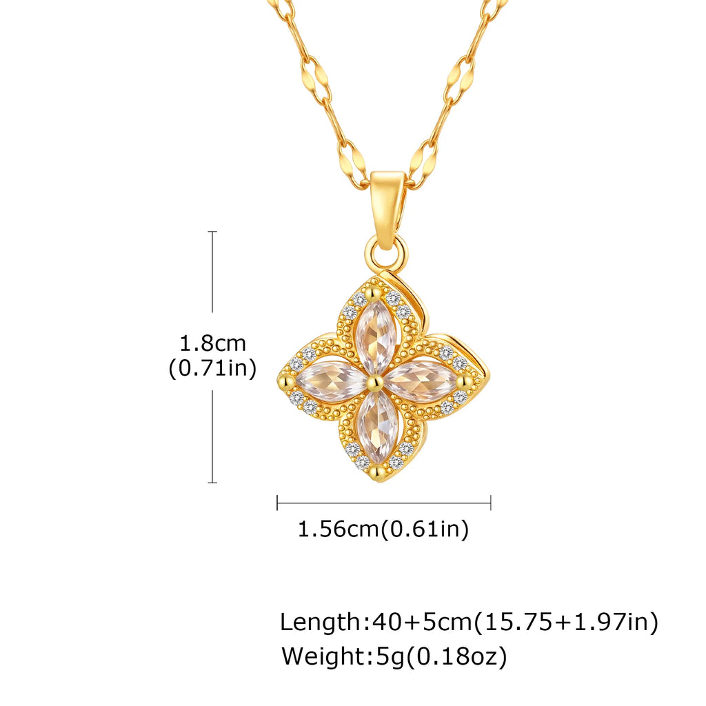 Sparkling Rotating Floral Pendant