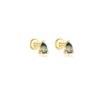 Emerald-Cut Drop Earrings in 14K Gold Over Sterling Silve