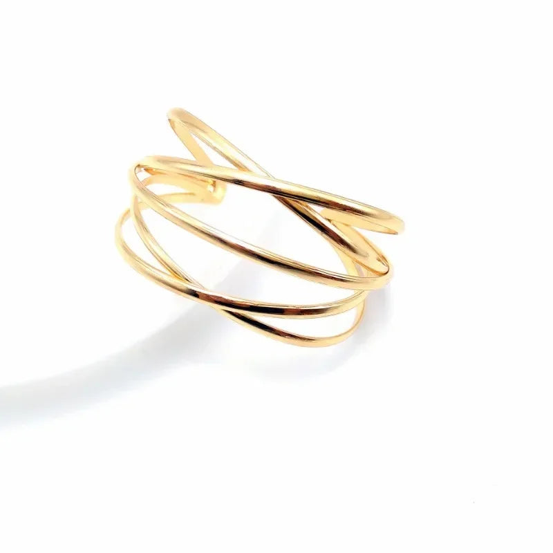 The Muse Hammered Gold Cuff