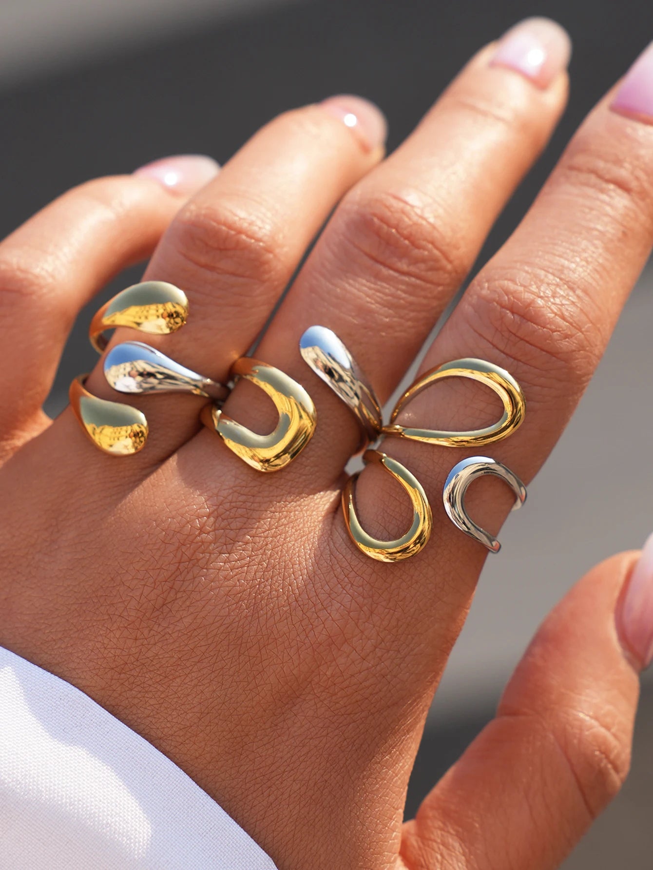 18k Gold Plated Artisan Wave Ring